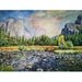 Yosemite Valley - 11x15 original watercolor landscape painting OOAK, California, Mountain, Western,Park