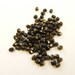 Black Beads, Black Gold Glass Beads, Metallic Black Diamond Faceted Round Czech Glass Beads 3mm