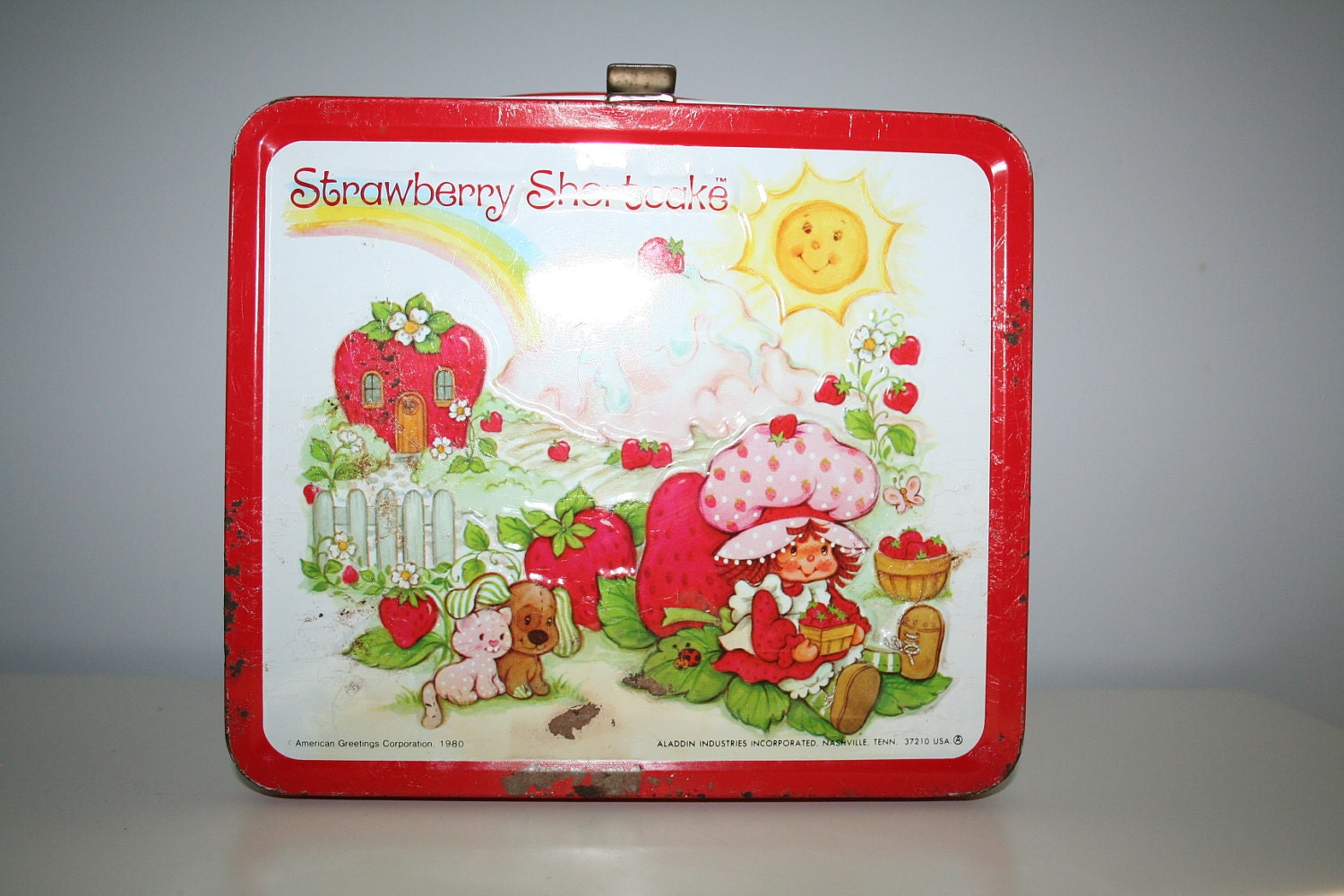 Vintage 1980's Strawberry Shortcake Metal Lunch Box