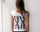 XX Chromosomes Womens T-shirt -  White in Small  / geeky gift  for her - Xenotees