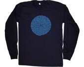 Mens Long Sleeved Tshirt in Small Medium Large XL - Animal Group Nouns, Navy Blue : mens clothing / gift for dad,  Fathers Day, typography