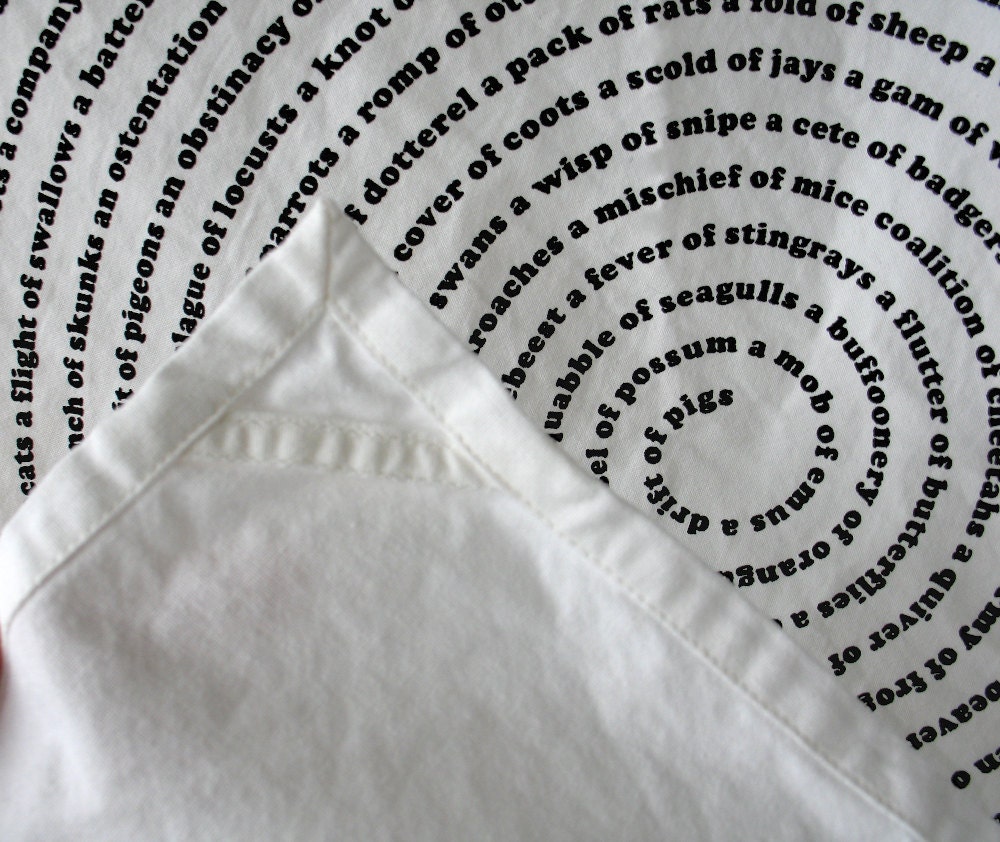 Animal Collective Nouns : Fair-Trade Organic Cotton Tea Towel