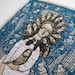 fantastical blue - an original embroidery artwork