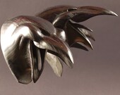 Three Laughing Crows Mask,  wood sculpture by Jason Tennant