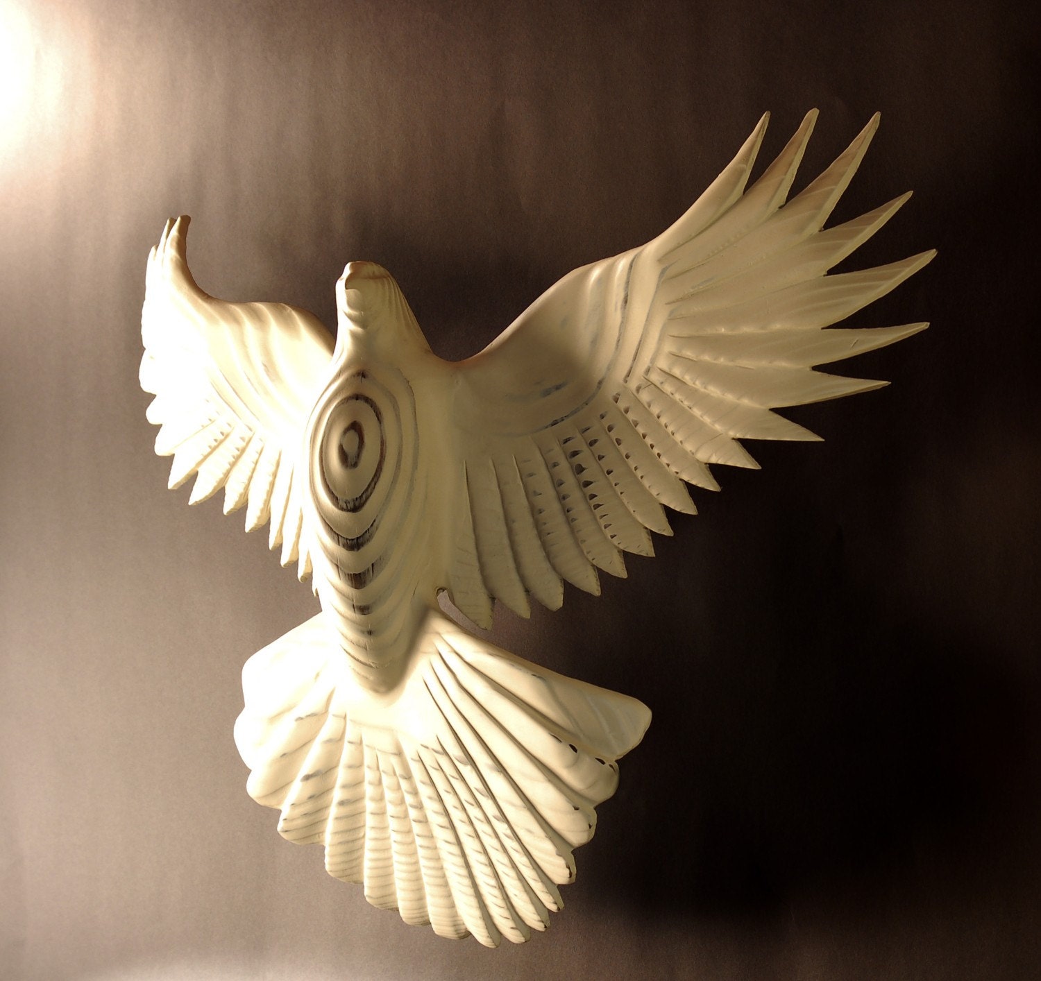 Peace Dove wood carving by Jason Tennant, Wall sculpture, holiday, hope, inspirational
