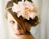 Pink bridal flower crown, floral headpiece, wedding fascinator, flower head piece
