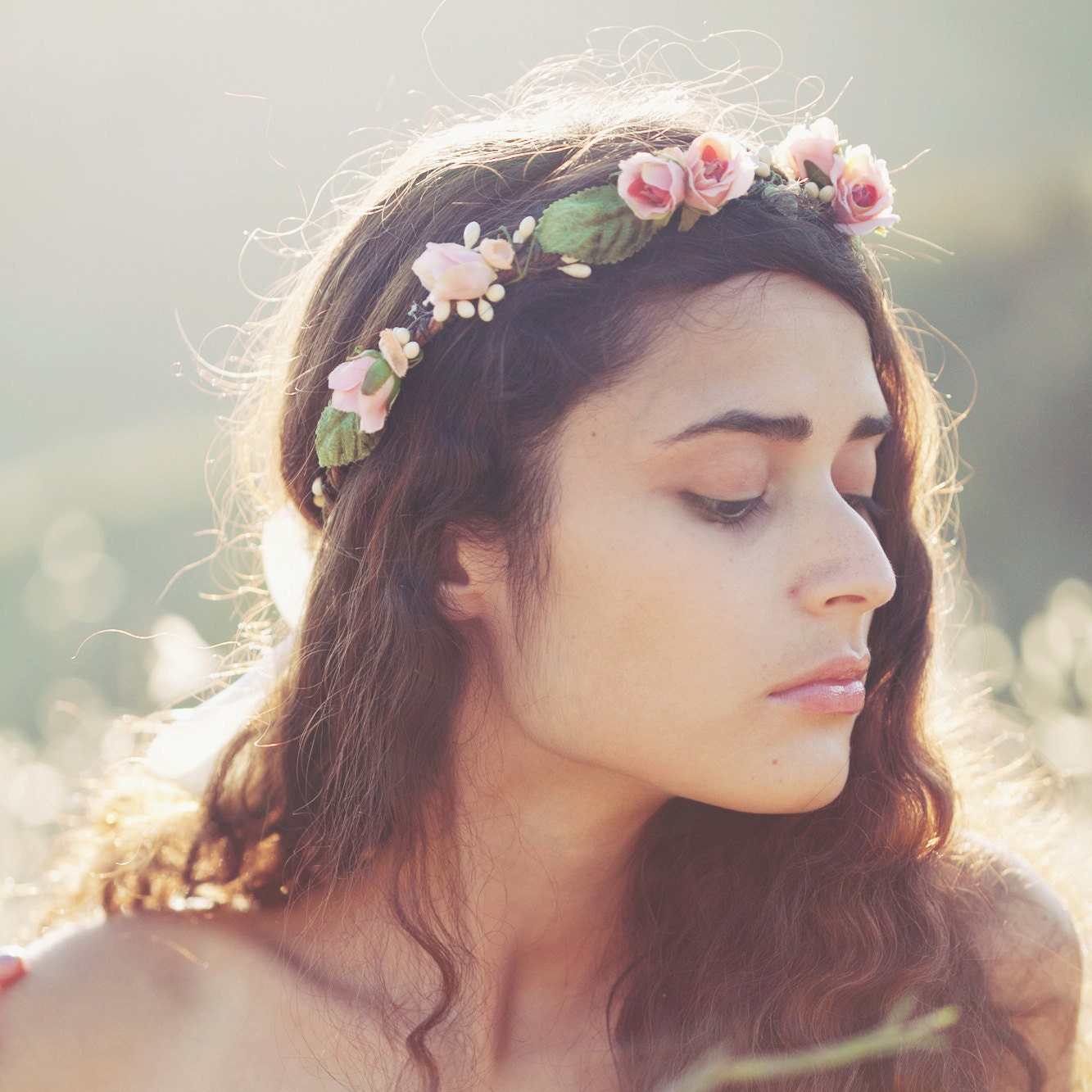 flower crown 'SECRET GARDEN' wedding accessory, bridal hair