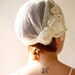 bridal headpiece 'CHRISTINE' wedding accessories, flapper inspired