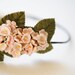 pink flower headpiece 'WILDFLOWER' bridal hair, wedding accessory