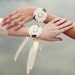 wrist corsage, bridal accessory or neck tie, ivory wedding flower