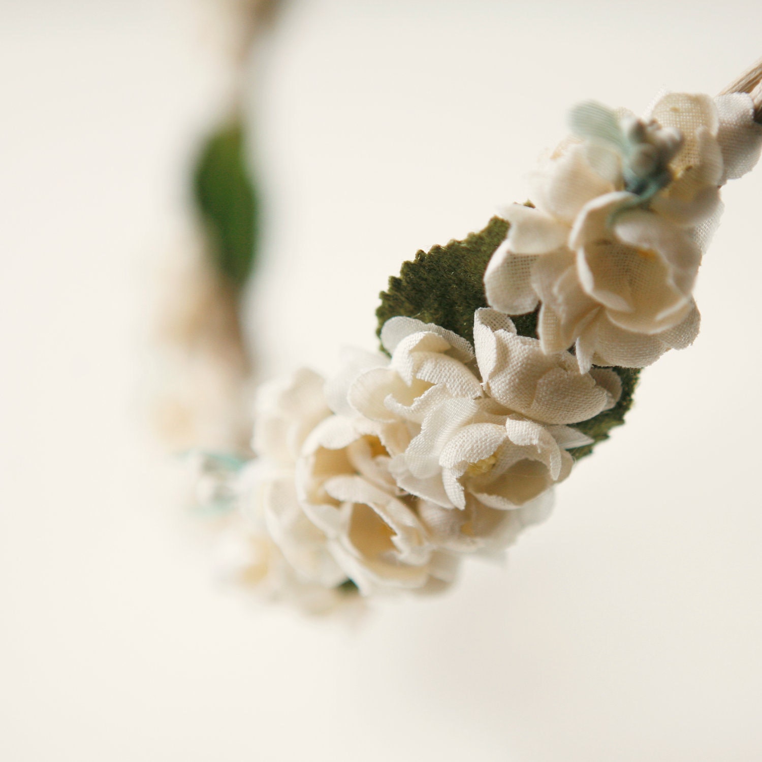 ivory flower crown 'alice' wedding accessory head piece