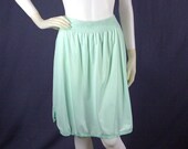 SALE 60s Van Raalte Misty Green Half Slip, Large - Vintage Lingerie