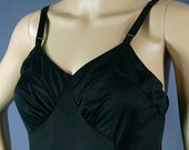 SALE 60s Black Aristocraft Full Slip Dress, 34 Short - Vintage Lingerie