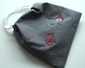 Handbag - Grey Embroidered