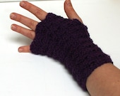Fingerless Gloves Wristwarmers -Purple Haze