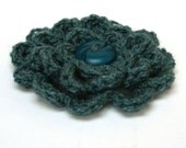Flower Corsage / Brooch - Sea Blue
