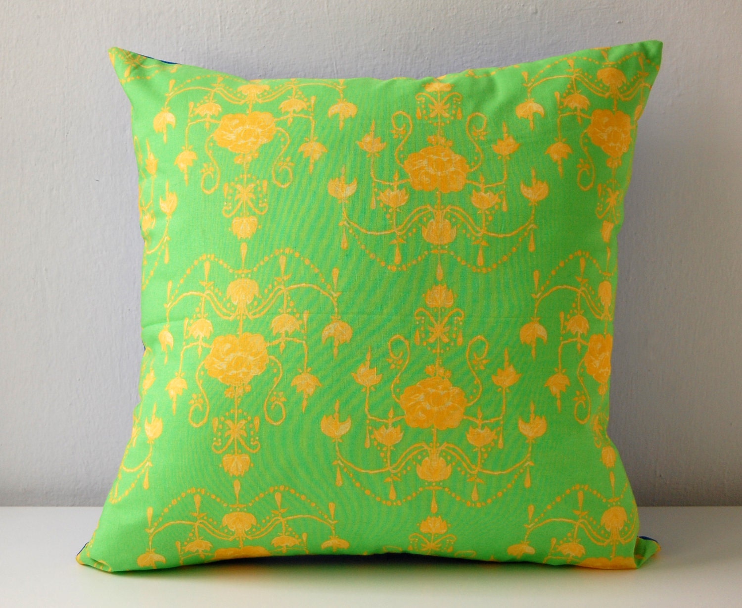 Green and Orange Happy Cushion