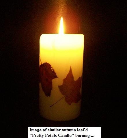 Autumn Beauty Tall Pillar -ON SALE- Pretty Petals Candles by TFRice