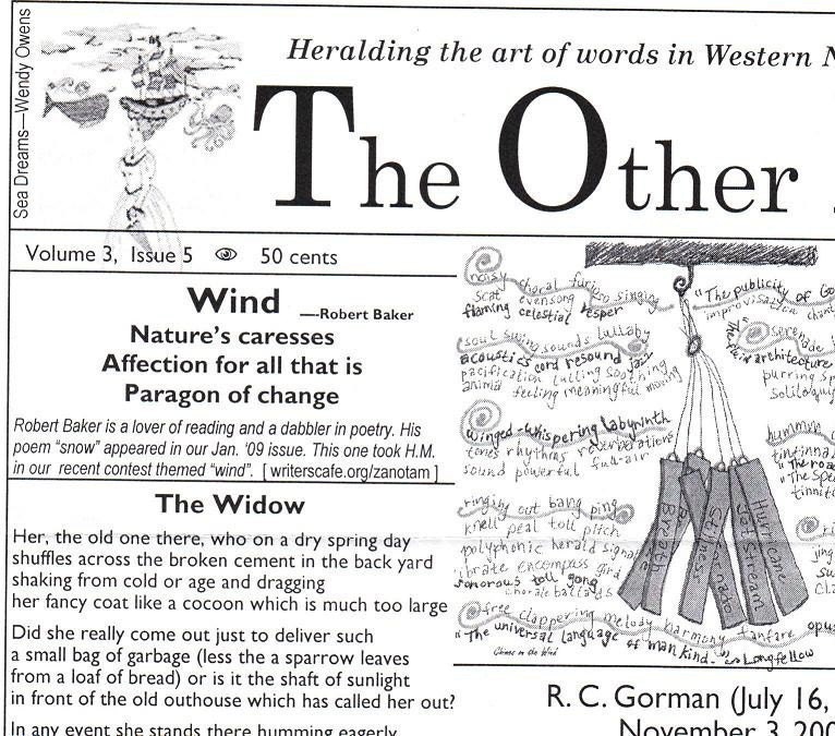 WIND theme - The Widow - and R. C. Gorman - and more in March issue 2009 - The Other Herald - Heralding Art and Writing