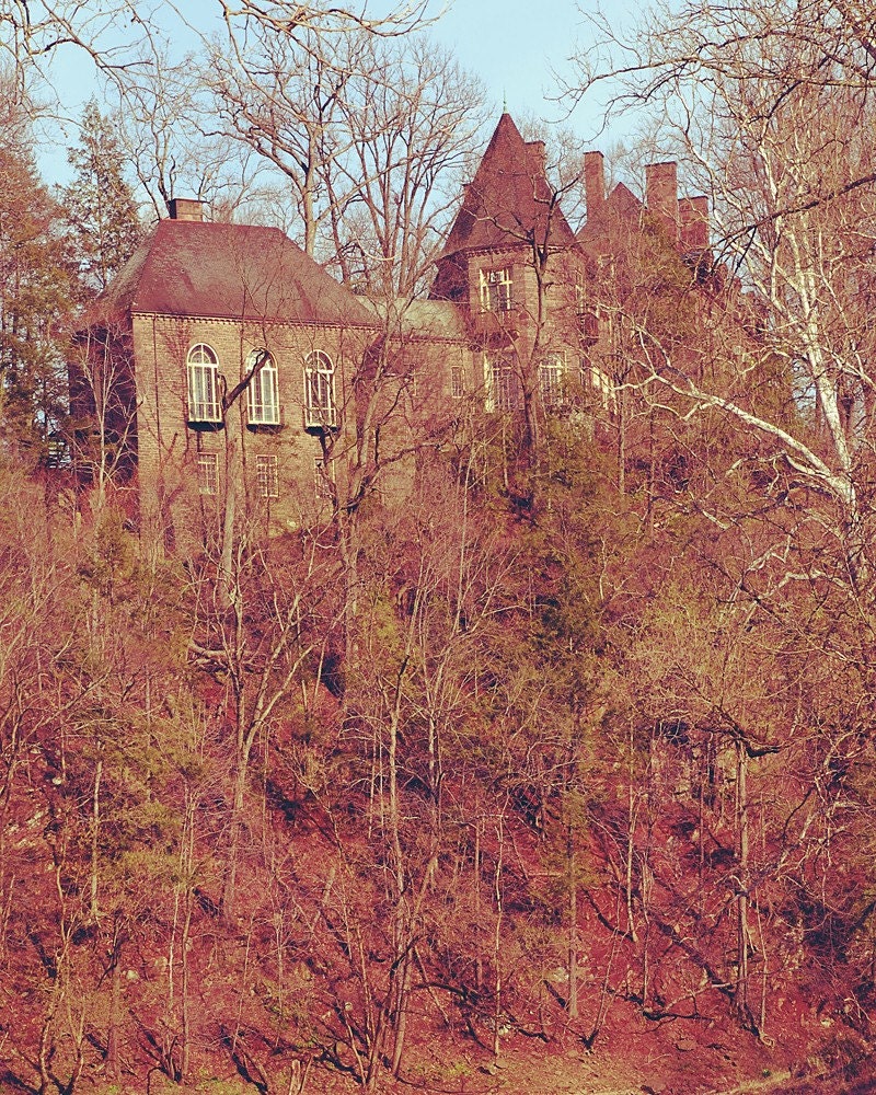 8x10 Mysterious House Red Trees photo print