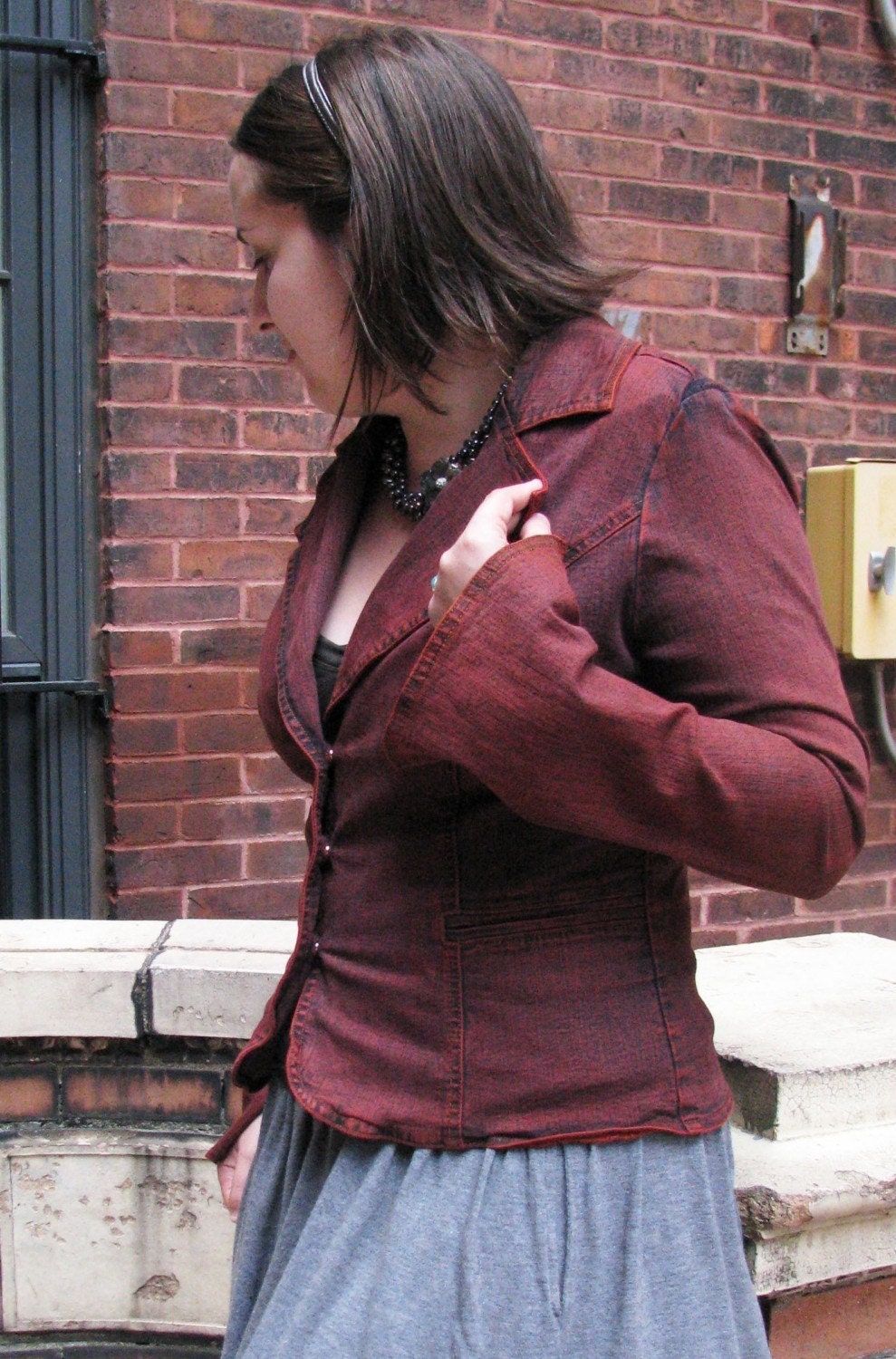 Gothic Denim Blazer--Sizes XS-4X