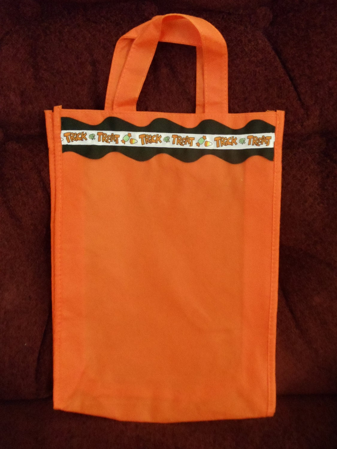 SALE--Halloween--Reusable Bag--Trick or Treat Bag--Trick or Treat--Candy Ribbon
