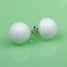 Vintage White Lucite Post Earrings