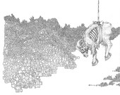 Civilization, Contemporary drawing by Nicole Margaretten, Archival Print, Art for Guys and Girls
