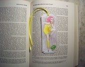 Pencil Personified pin up fantasy art illustration BOOKMARK printed with ribbon tassel book reading accessory