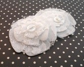 Snow White - Lace and Felt Flowers