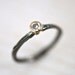 Twig Moissanite Ring Silver 14kt Gold Mixed Metal Branch Nature Woodland Engagement
