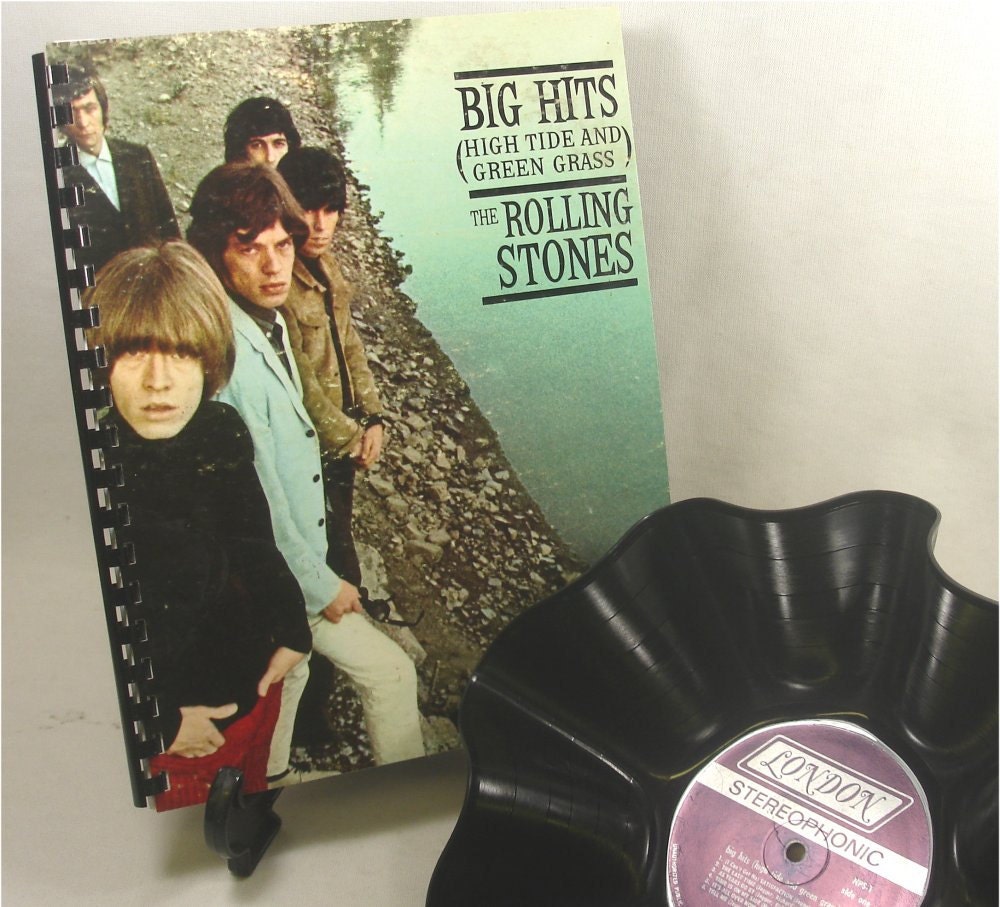 ROLLING STONES - Big Hits - Recycled Record Bowl & Notebook Gift Set