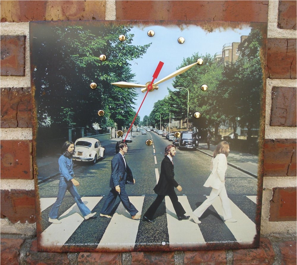 The BEATLES Abbey Road - Record Album Cover Art Wall Clock
