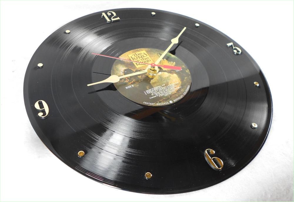 LORD of the RINGS (LOTR) Recycled Record Vinyl Wall Clock - Movie Soundtrack