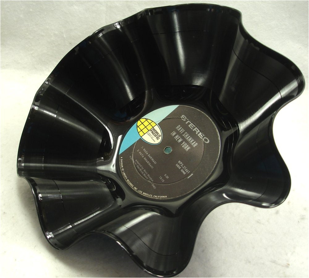 RAVI SHANKAR In New York - Recycled Record Bowl
