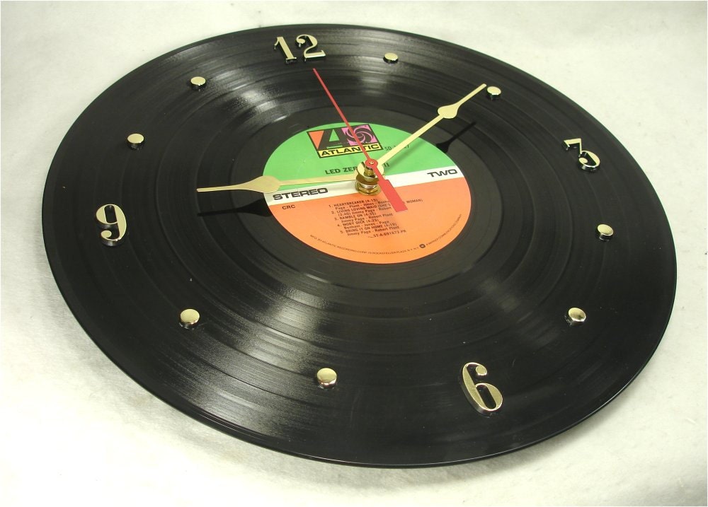 LED ZEPPELIN II - Recycled Vinyl Record Wall Clock