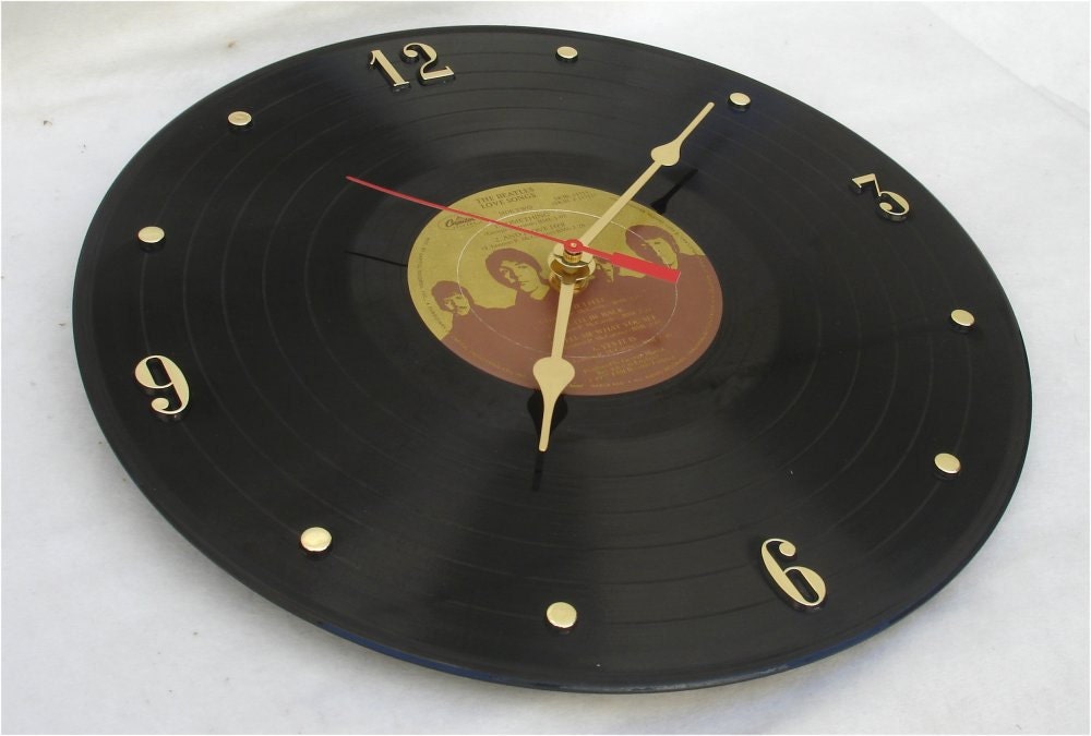 The BEATLES Love Songs - Recycled Vinyl Record Wall Clock