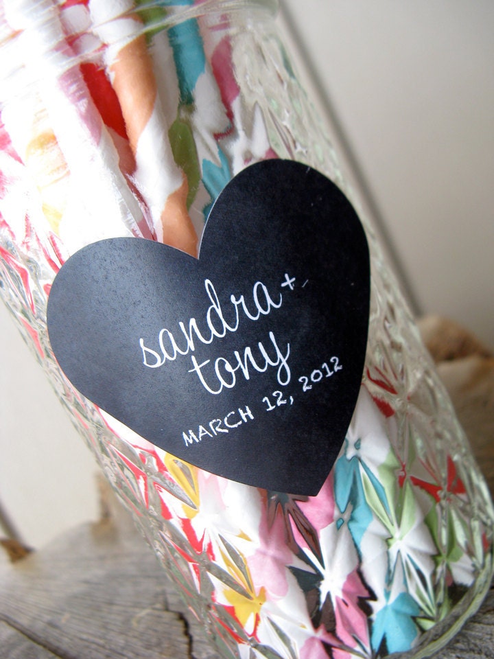 Chalkboard Wedding Labels - Wedding Stickers - Envelope Seals - Favor Labels - Goody Bag Labels - Set of 50