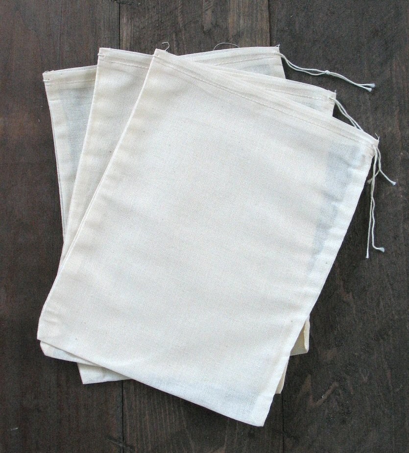 30 count 8x12 inch Cotton Muslin Drawstring Bags