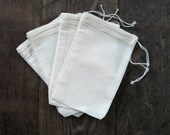 25 4x6 Cotton Muslin Drawstring Bags Bath Soap Herbs