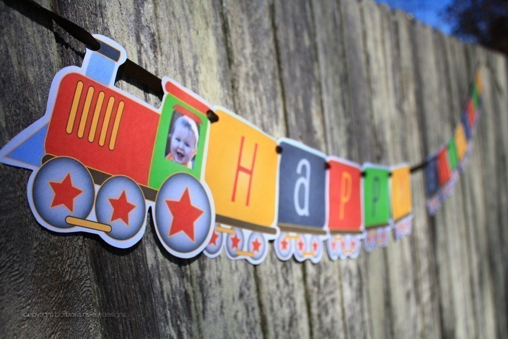 Choo Choo Train Birthday Banner