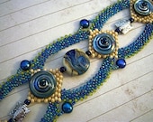 Metallic Blue Disc Bracelet