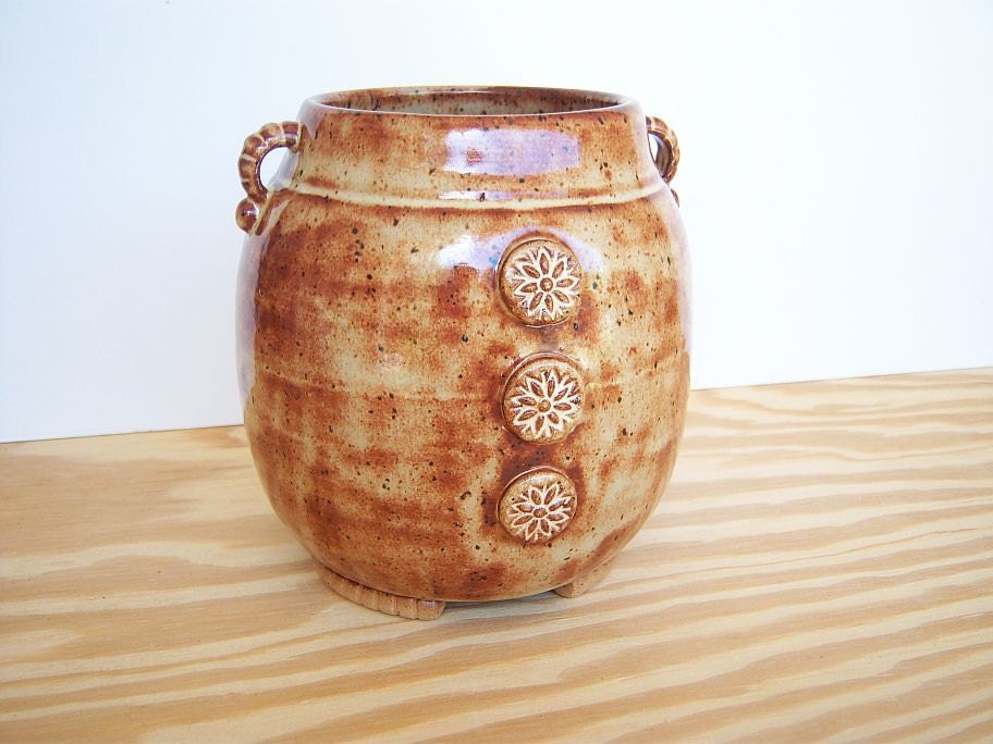 Ceramice Stoneware Utensil Holder in Shino Glaze