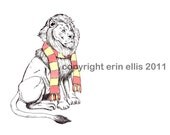 Gryffindor Lion 5x7 Print