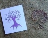 curvy tree clear polymer rubber stamp