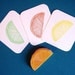 citrus wedge hand carved stamp