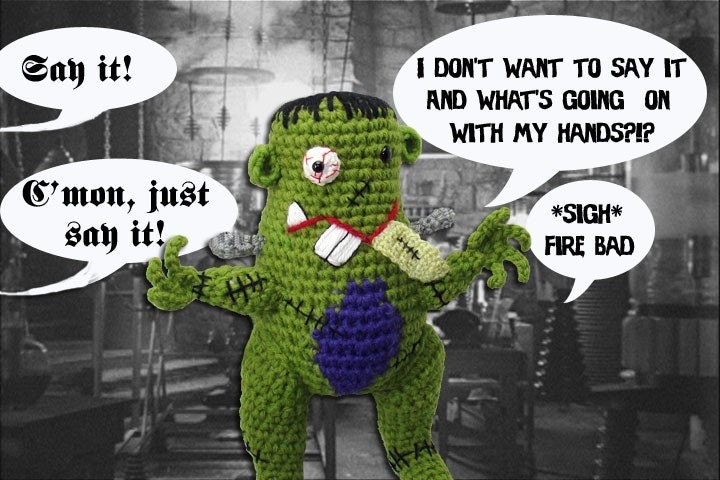 Special Edition FrankenGerbil Crocheted Amigurumi Doll