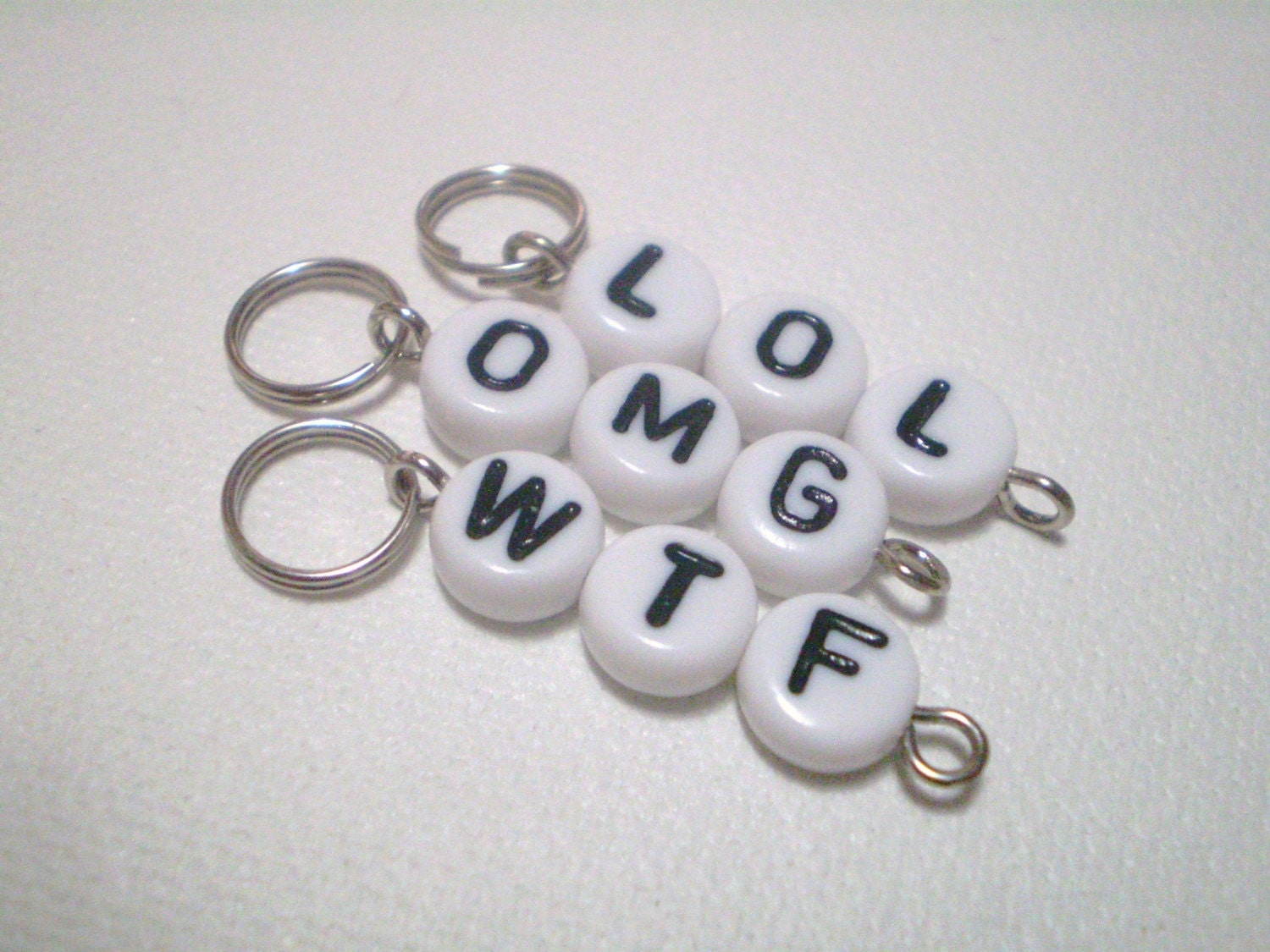 Internet Slang Stitch Markers for knit or crochet - the original series handmade