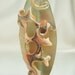 Etched Pale Aqua andSilvered Coral Ivory Lampwork Focal Bead