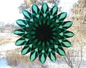 Emerald Green Sunburst Window Star
